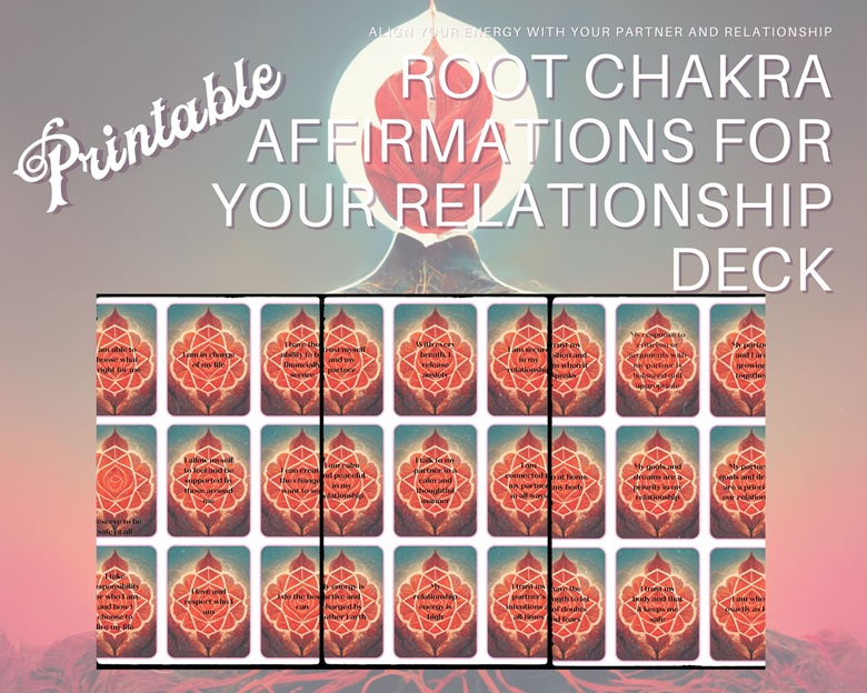 Printable Root Chakra Affirmations for Your Relationship Instant Download  PDF Deck Print at Home - Oracle and Tarot By Shari's Ko-fi Shop - Ko-fi ❤️  Where creators get support from fans through