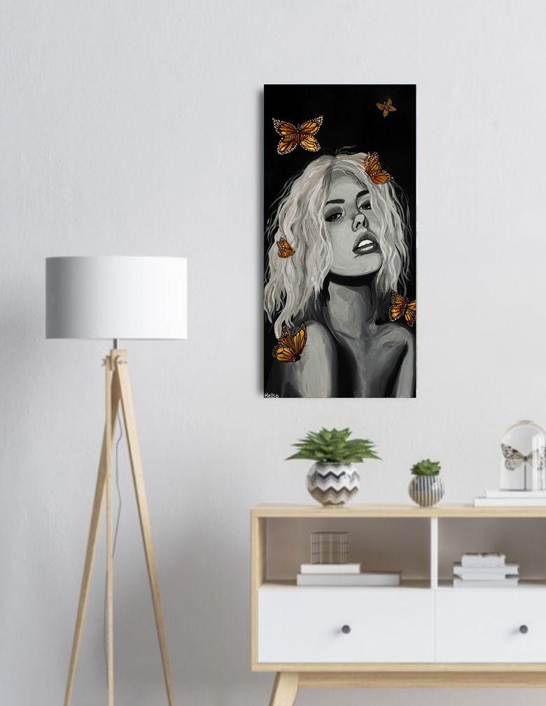 16X32 Grunge Butterfly Canvas Print - Kelso Artwork's Ko-fi Shop - Ko ...