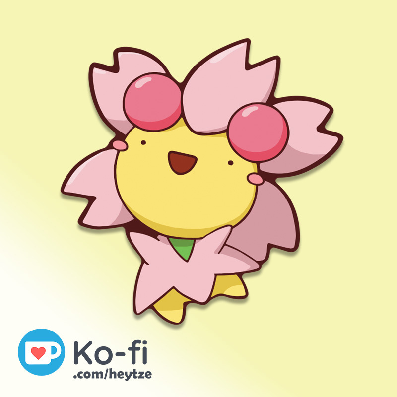 Cherrim Sticker (Sunshine Form) - Tze's Ko-fi Shop - Ko-fi ️ Where ...