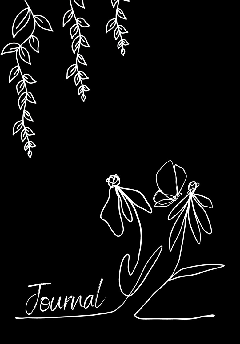 Journal Template 003 Printable Black and White Minimalist