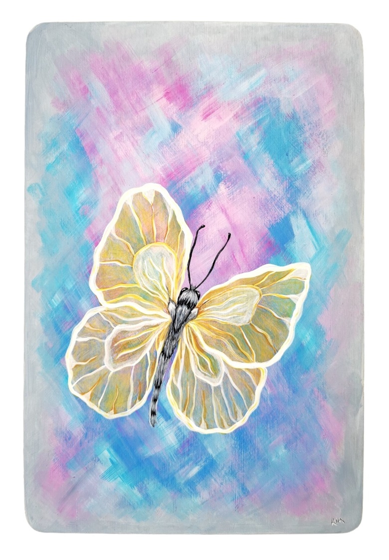 Butterfly painting (yellow) - Artist Kim's Ko-fi Shop - Ko-fi ️ Where ...