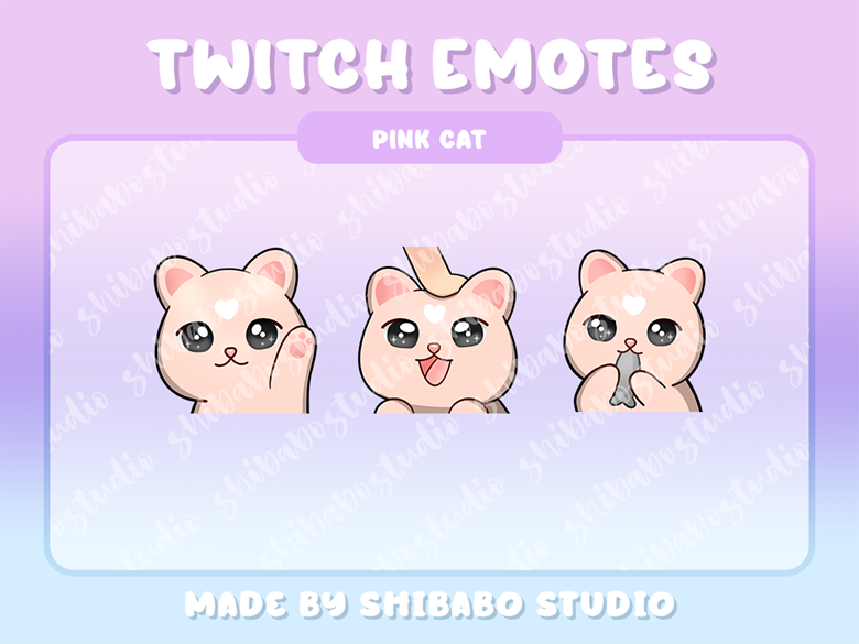 *FREE* Pink Cat Emotes - Jenny's Ko-fi Shop - Ko-fi ️ Where creators ...