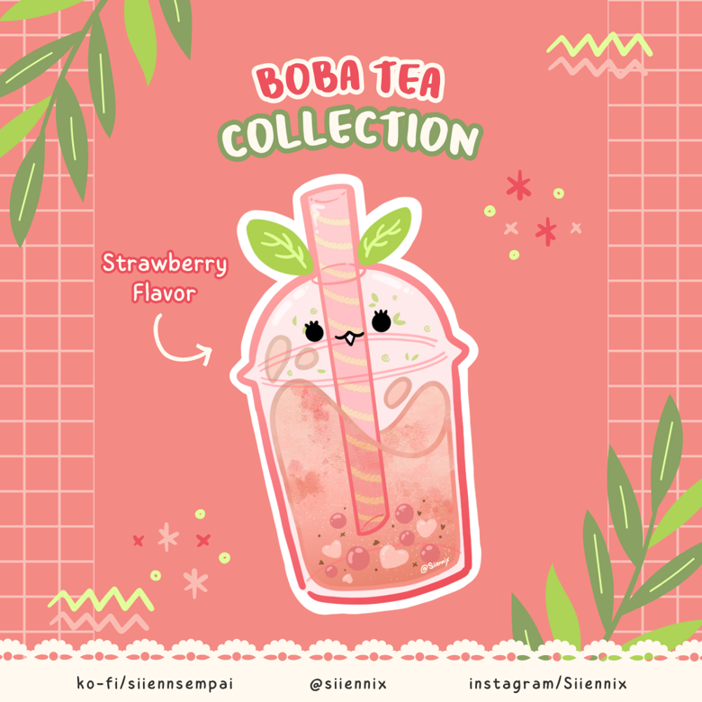 Boba Tea Collection - Strawberry Emote [퐓퐰퐢퐭퐜퐡/퐃퐢퐬퐜퐨퐫퐝] - Siienn 's Ko ...