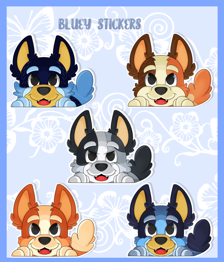 Muffin Bluey Stickers for Sale