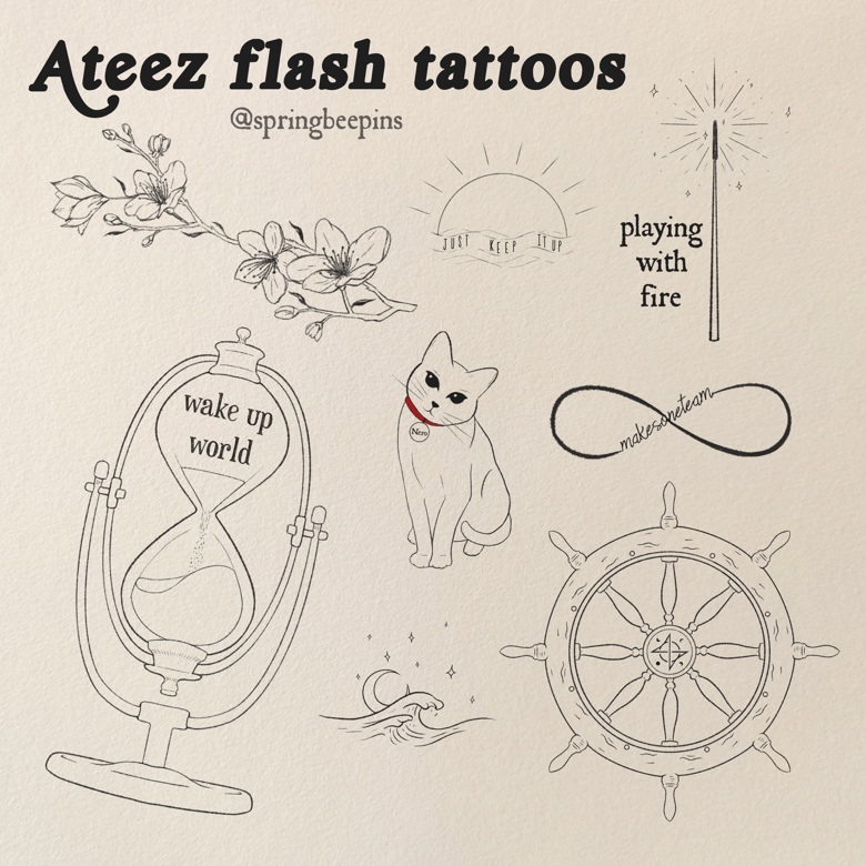 Ryan Laflamme - Under The Sea Tattoo Flash Page
