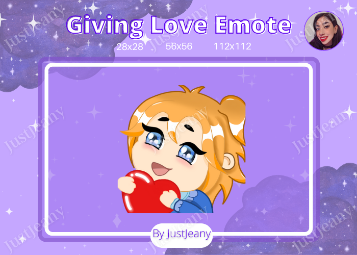 Giving Love Emote - JeanyDraws's Ko-fi Shop - Ko-fi ️ Where creators ...