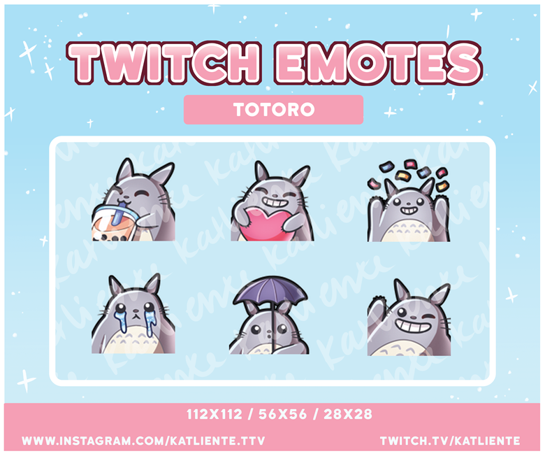 Ghibli Inspired Kodama Tree Spirits Raid Emote Twitch 