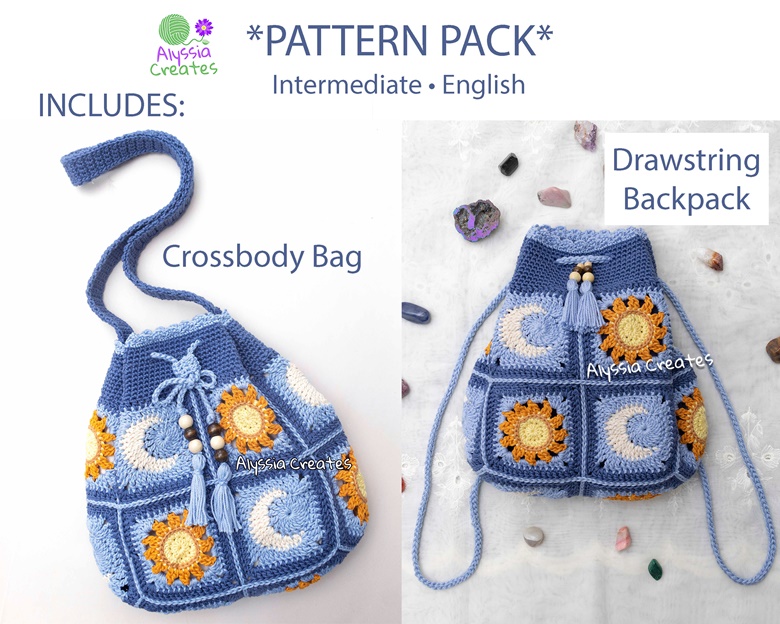 Crochet backpack PDF pattern and video tutorial