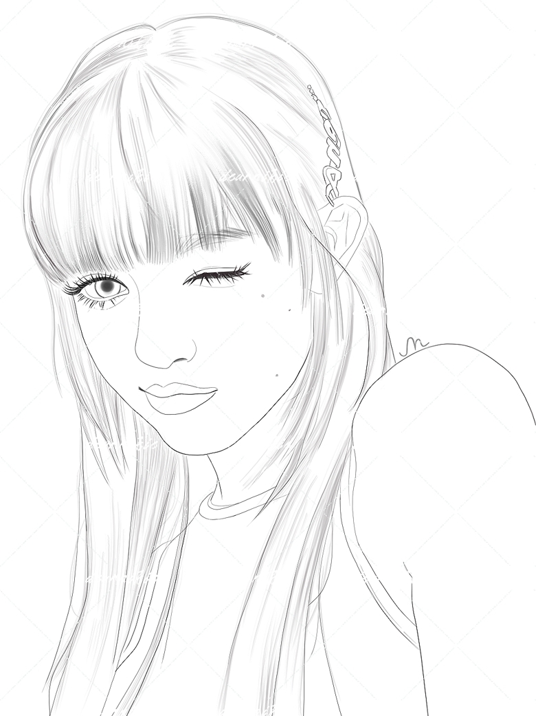 뉴진스 다니엘 / NewJeans Danielle - Coloring Page - dearnikie's Ko-fi Shop ...