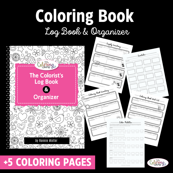 Coloring Book Log Book & Organizer Instant Download-Keep Track of