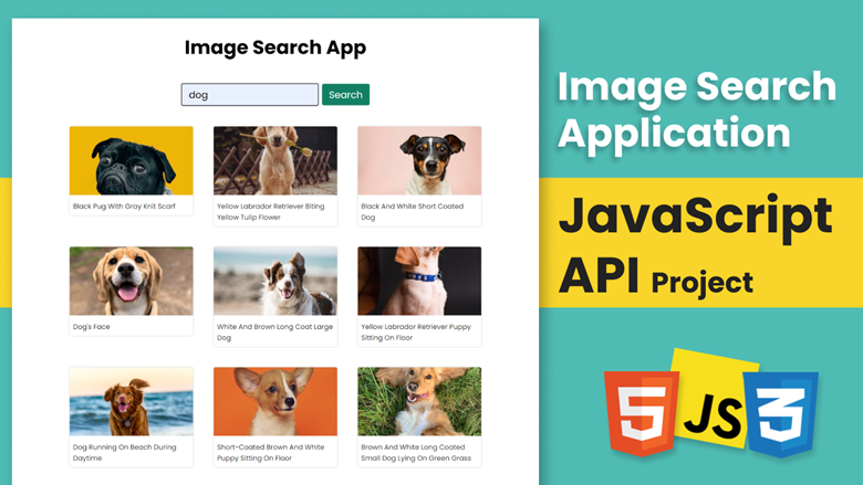Image Search App With JavaScript API (JavaScript Projects For Beginners ...