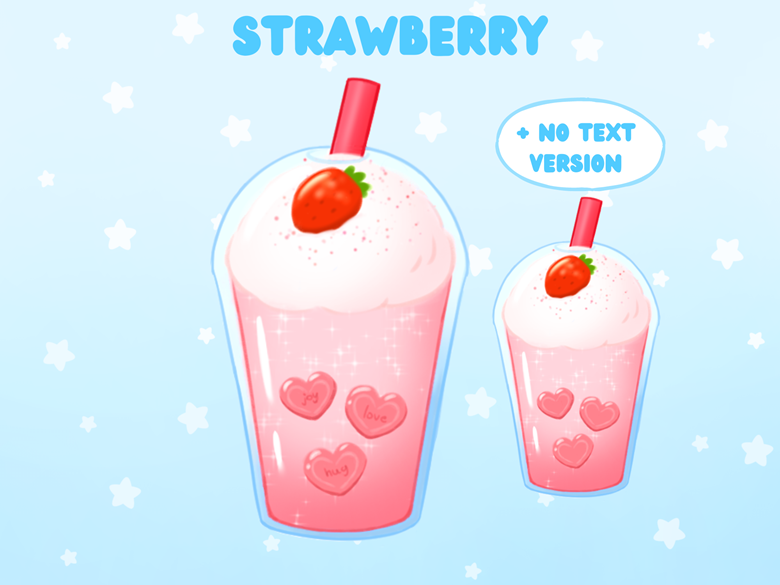 Boba Tea Cup Stream Overlay - 7 Cute Bubble Tea Video Assets with Subtle  Animation for Vtuber Prop or Webcam Decoration - Atmostar - BOOTH