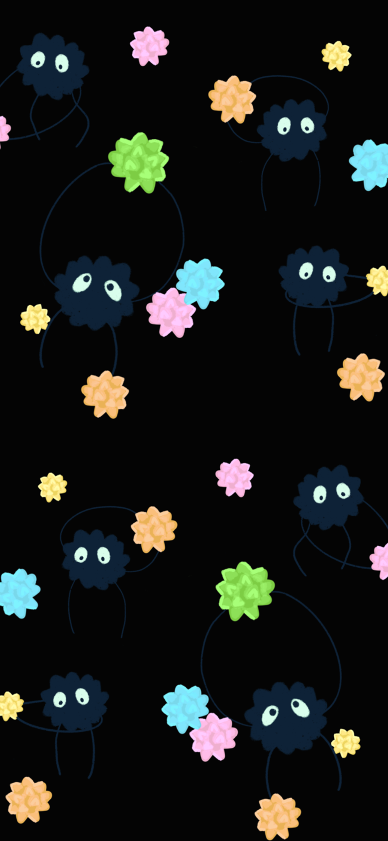 a soot sprite pattern I made which one is your favorite  rghibli