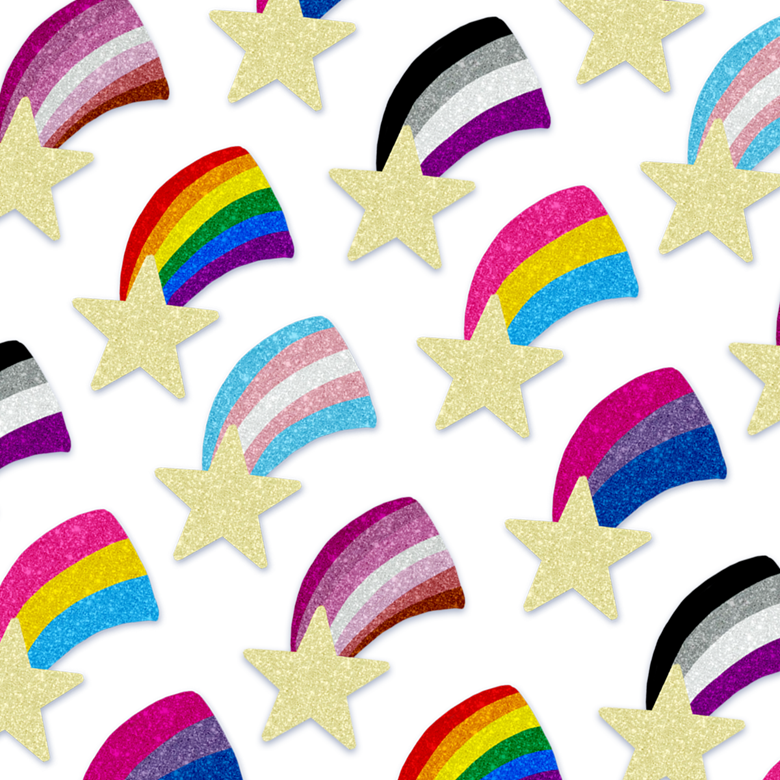 Shooting stars pride glitter stickers - IKM218's Ko-fi Shop - Ko-fi ❤️  Where creators get support from fans through donations, memberships, shop  sales and more! The original 'Buy Me a Coffee' Page.