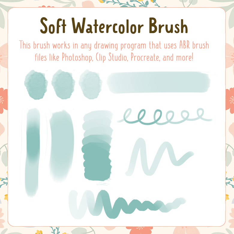 Digital Soft Watercolor Brush - Marina Alcoser Illustration's Ko-fi ...