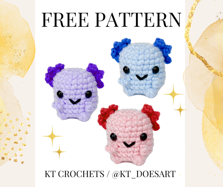 FREE Crochet Mini Axolotl Pattern Kofi ️ Where creators get