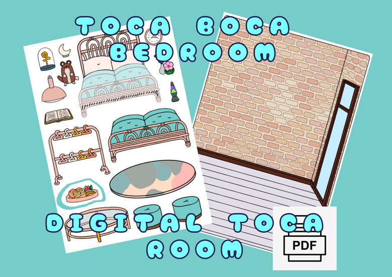 Toca Boca Apartment House / Toca Boca Papercraft / Quiet Book Pages /  Printable Apartment for Paper Dolls 