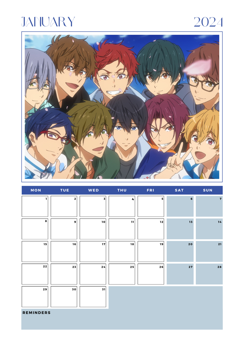 Free Iwatobi Swim Club Anime Simple 2024 Calendar TessaLDavies S Ko   110f209a 0b55 46f8 9a45 D319dfbfc23e 01january2024animecalendarfree 