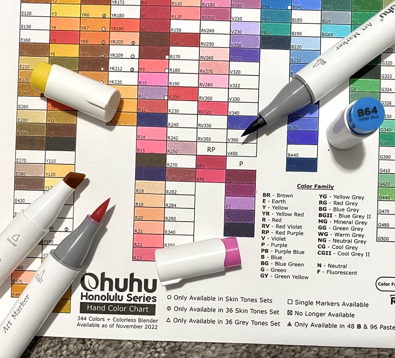 OHUHU Skin Tones Alcohol Markers 36 Set Best Combos - Coloring with Miss  Martly 's Ko-fi Shop - Ko-fi ❤️ Where creators get support from fans  through donations, memberships, shop sales and