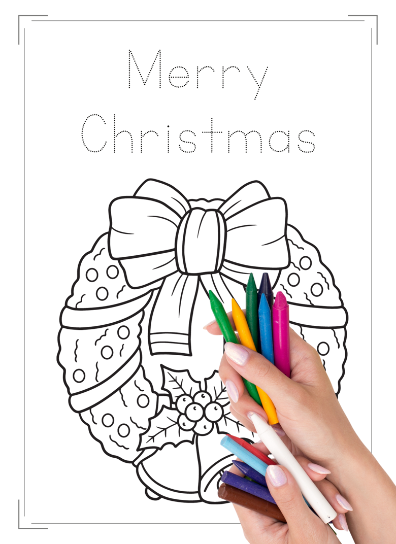 Christmas Joy, Coloring book for kids - Pixel Perfect's Ko-fi Shop - Ko