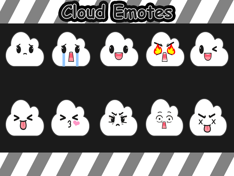 Cloud Emotes - thatwitchakara's Ko-fi Shop - Ko-fi ️ Where creators get ...