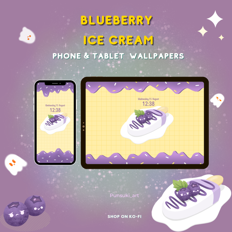 Blueberry Ice Cream Wallpapers PunsukiArt s Ko fi Shop Ko fi blueberry-ice-cream-wallpapers-punsukiart-s-ko-fi-shop-ko-fi