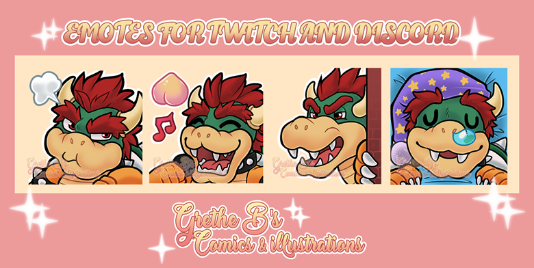 Mike-O on X: Just made these movie Bowser emotes, free to use on your  twitch dot tv  / X