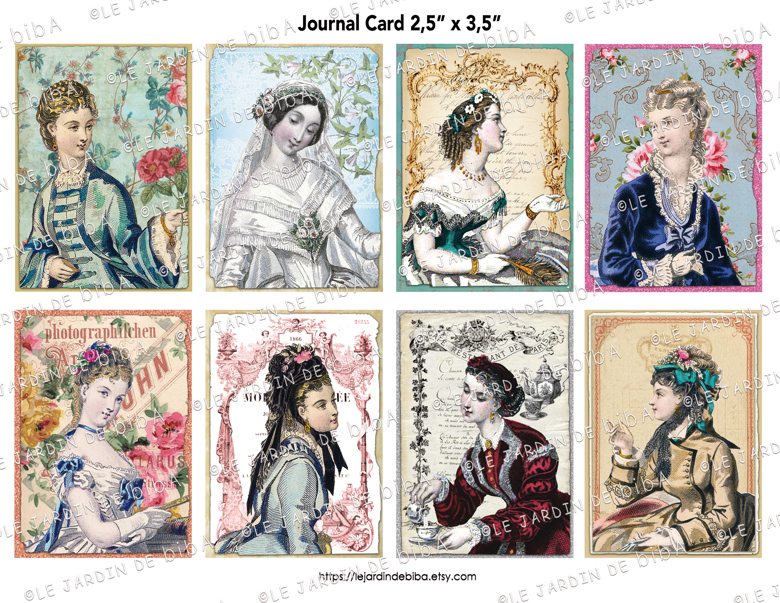 WOMEN'S CARDS PDF - le jardin printable de bibA's Ko-fi Shop - Ko-fi ️ ...