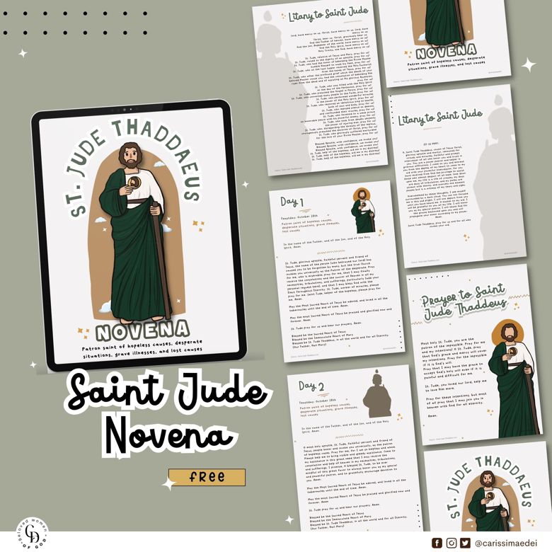 St. Jude Thaddaeus Novena - Carissimae Dei's Ko-fi Shop - Ko-fi ️ Where