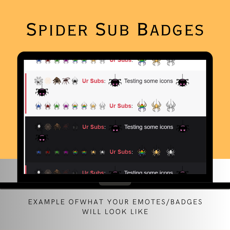 14 Spider Twitch Sub Badges ~ Twitch/Discord Badges or Emotes ~ KubzCo ...