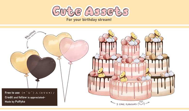 Birthday VTuber Assets Aria s Ko fi Shop