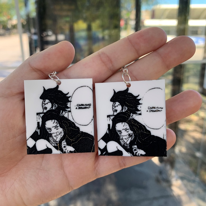 Anime Manga Panel Earrings -  Sweden