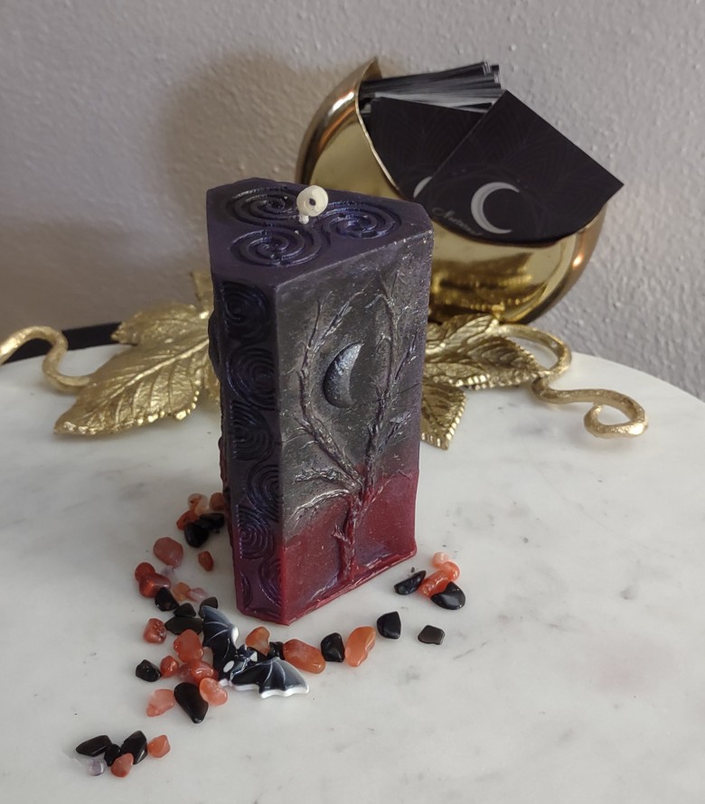 Phases of the Moon Beeswax Candle