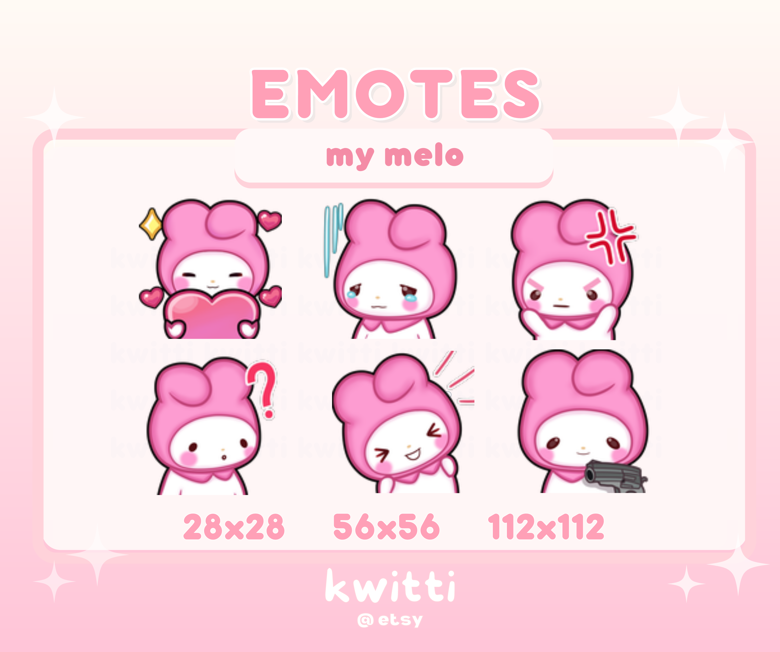 my melody emotes ♡ - kitti's Ko-fi Shop - Ko-fi ️ Where creators get ...