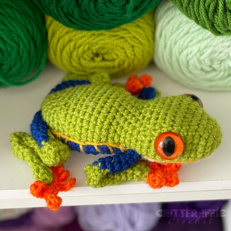 Ruby the Red Eyed Tree Frog Amigurumi Crochet Pattern - Critteriffic ...