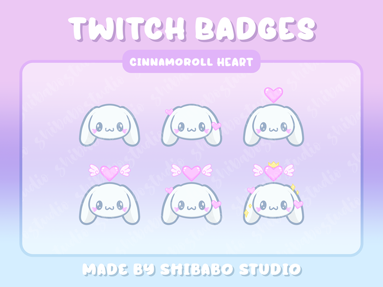 Cinnamoroll Head Twitch Badges Jennys Ko Fi Shop Ko Fi ️ Where Creators Get Support From