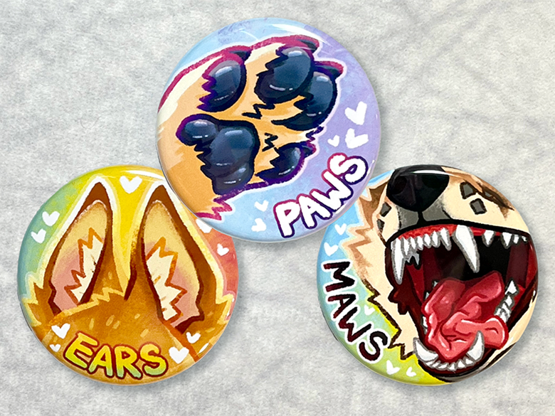Maws Paws Ears Round Badges (Discount on pack!) - Tapapat Creations's Ko-fi  Shop - Ko-fi ❤️ Where creators get support from fans through donations,  memberships, shop sales and more! The original 'Buy