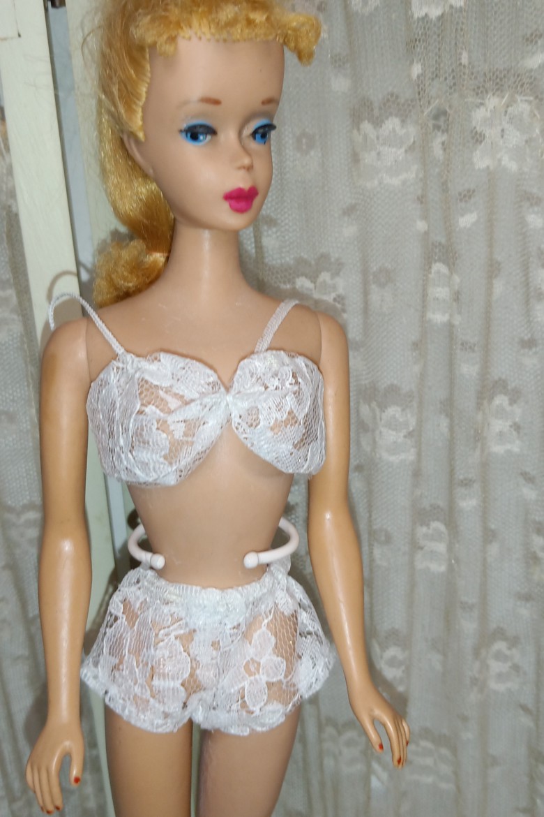 Barbie Black lace Bra Panty and rhinestone set-no - Small Favors Customs's  Ko-fi Shop - Ko-fi ❤️ Where creators get support from fans through  donations, memberships, shop sales and more! The original 