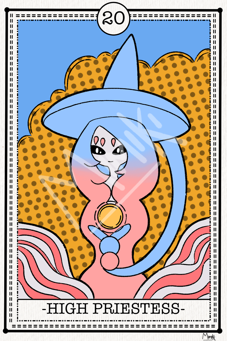 Pokemon Tarot - High Priestess - Mimiki_Art's Ko-fi Shop - Ko-fi ️ ...