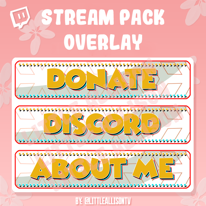 Stream Pack Overlay (B) // Streamers // Twitch // OBS Studio ...