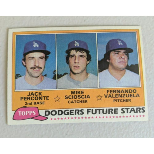 Fernando Valenzuela/Mike Scioscia 1981 Topps Rookie Card 302