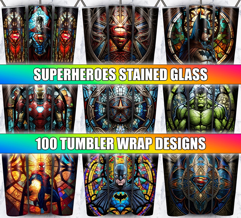 Stained glass Sublimation Tumbler Wrap 20 oz (2886593)
