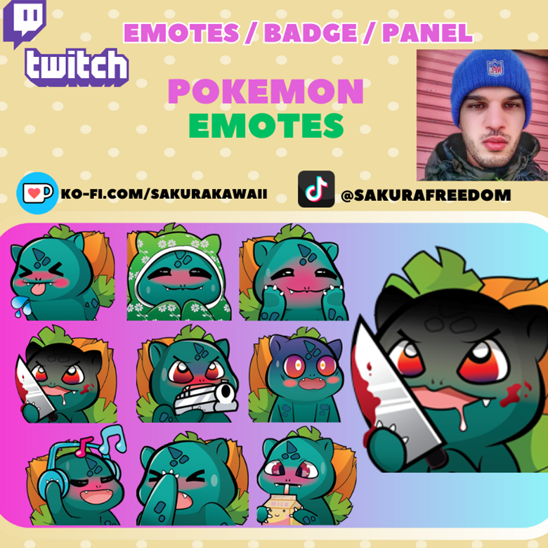 Pokemon Emotes For Twitch And Discord Sakura Kawaiis Ko Fi Shop Ko Fi ️ Where Creators Get