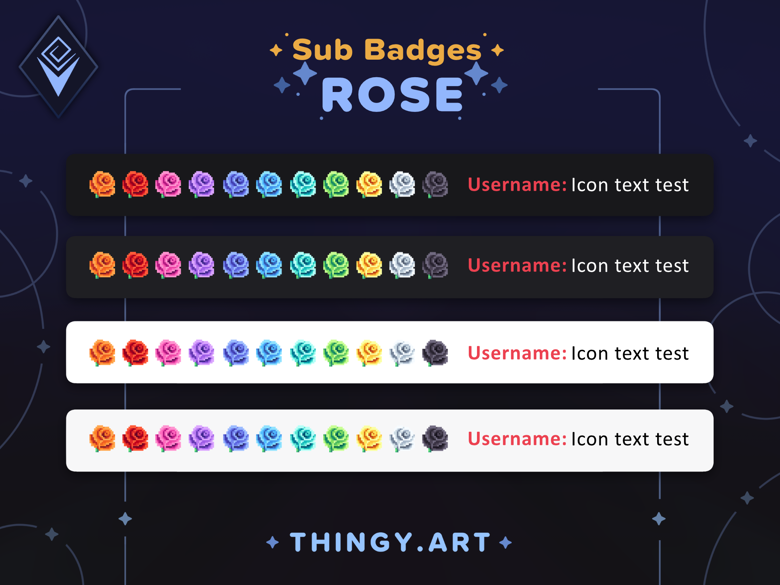 Rose Stream Badges - Thingy's Ko-fi Shop - Ko-fi ❤️ Where creators get  support from fans through donations, memberships, shop sales and more! The  original 'Buy Me a Coffee' Page.