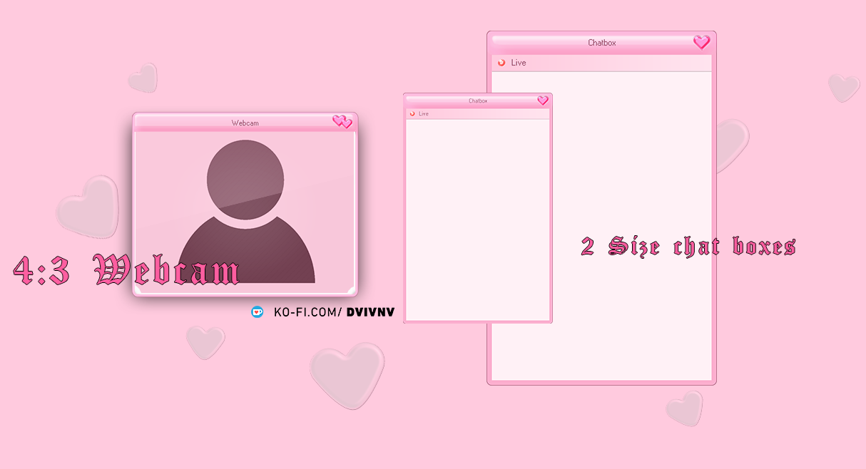 Rose Pink Modular Twitch Overlay - WanderingSoul's Ko-fi Shop - Ko