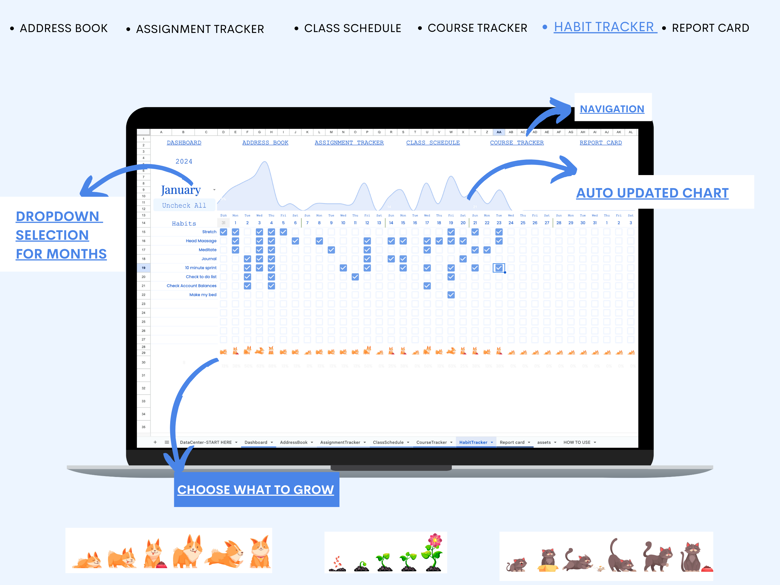 2024 Student Planner For Google Sheets University Planner Course   1ad8aa16 Fd03 4913 A89e Edb5892bd629 Greenplanner6 