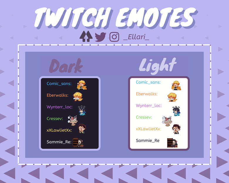 Demon Anime Characters Twitch Discord Emote 6x Bundle | Kawaii Chibi Cute