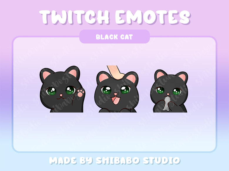 *FREE* Black Cat Emotes - Jenny's Ko-fi Shop - Ko-fi ️ Where creators ...