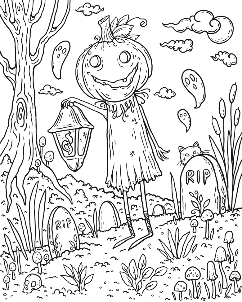 Autumn & Halloween Coloring Book - Elaine in the Membrane's Ko-fi Shop ...