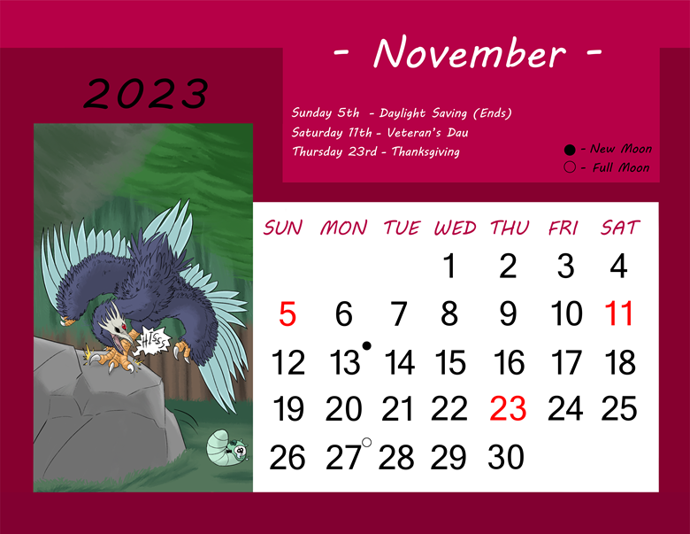 Art Calendar 2023  LavosZero's Kofi Shop  Kofi ️ Where creators get